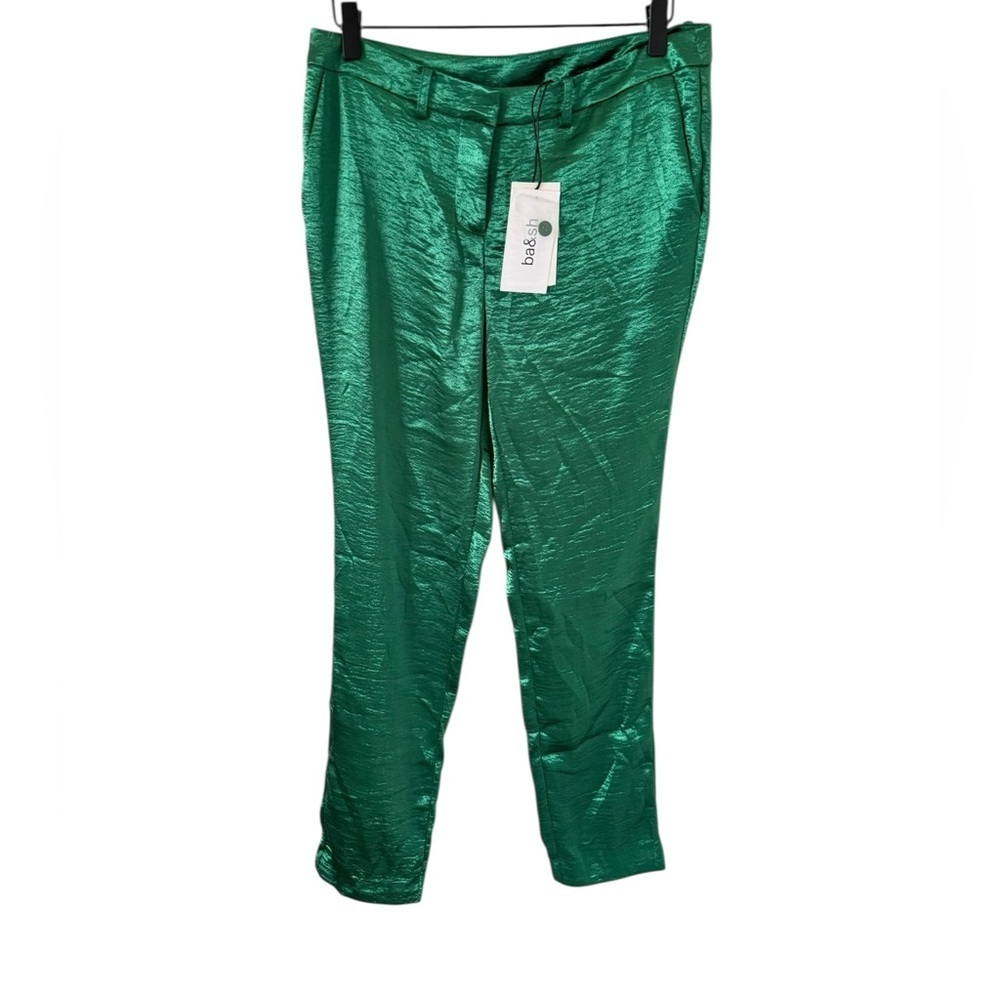 Ba&sh NEW Shiny Green Trousers
